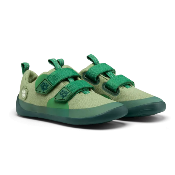 Affenzahn | Barfußschuh Baumwolle Lucky - Frosch
