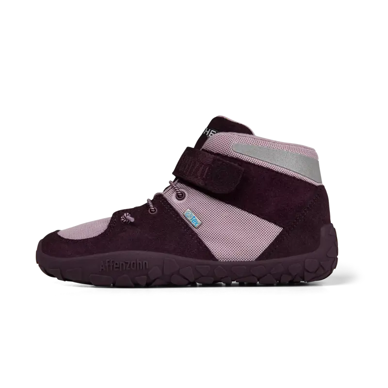 Affenzahn | Wintersneaker Leder Dreamer - Traubenrot