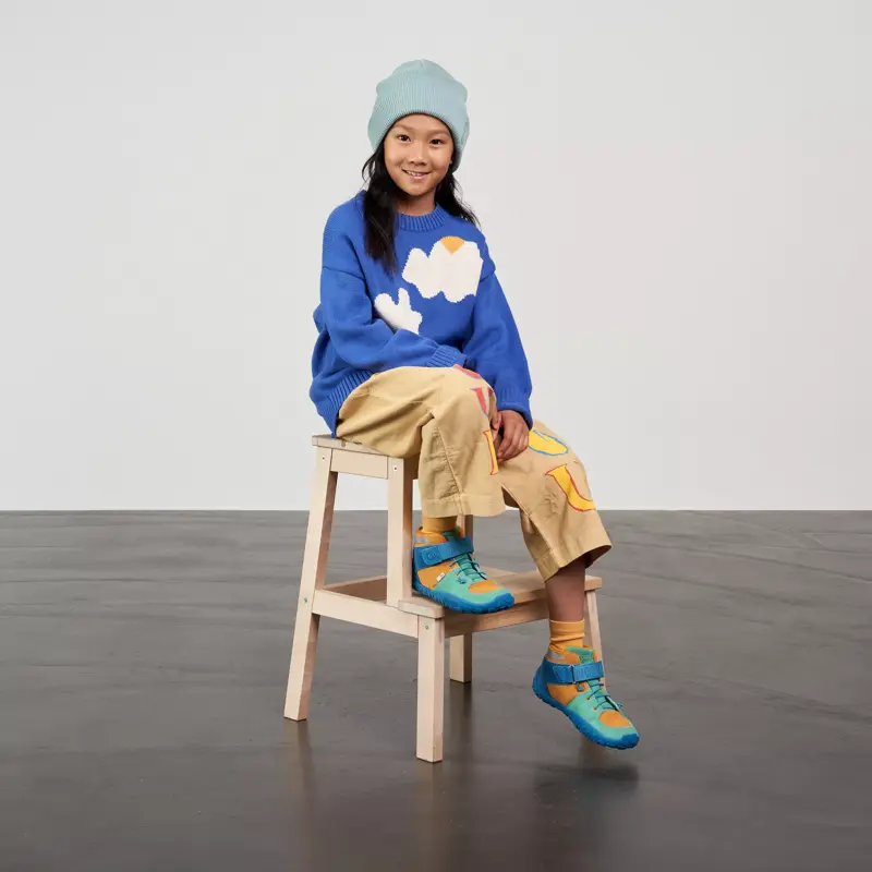 Affenzahn | Wintersneaker Leder Dreamer - Lagunenblau