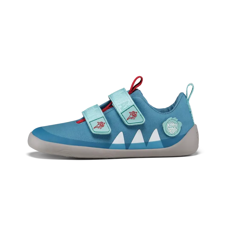 Affenzahn | Barfußschuh Baumwolle Lucky - Hai