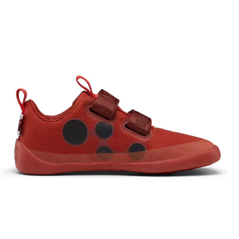 Affenzahn | Barfußschuh Baumwolle Lucky - Marienkäfer